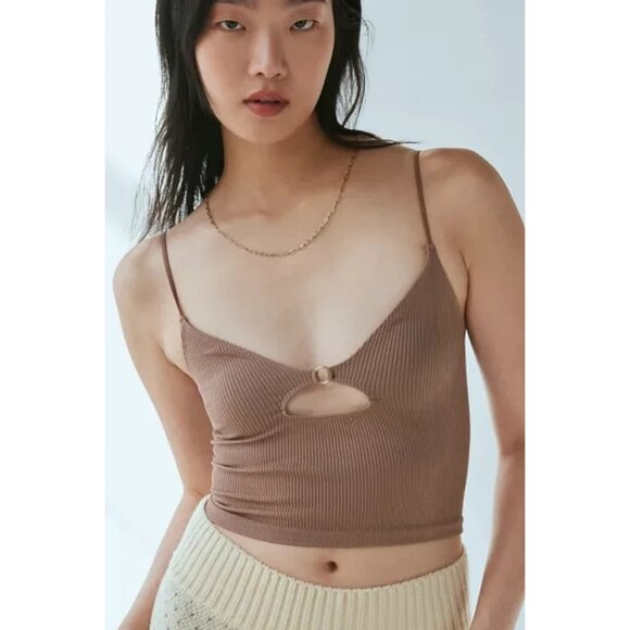 Out From Under Brown After Midnight Keyhole Ribbed Seamless Knit Cami Size XS/S - Picture 1 of 8